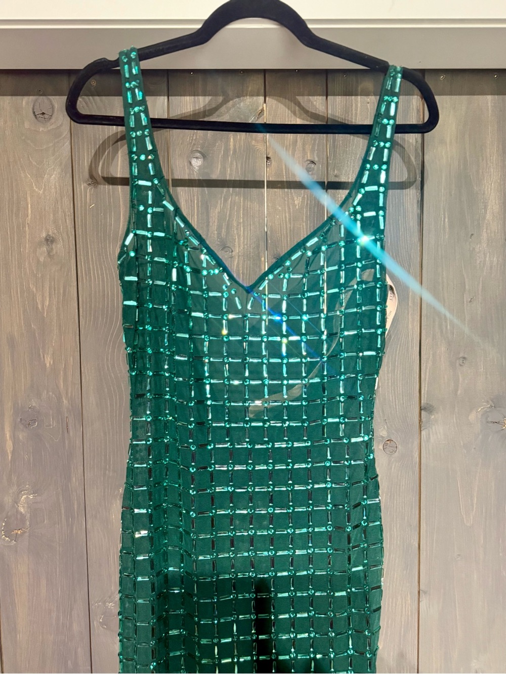 NWT - Embellished Open-Back Midaxi Dress in Emerald Green - Picture 6 of 8